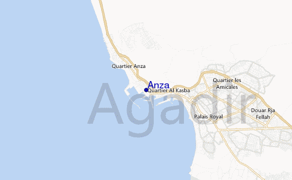 mapa de ubicación de Anza