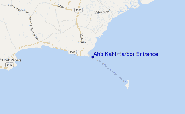 mapa de ubicación de Aho Kahi Harbor Entrance