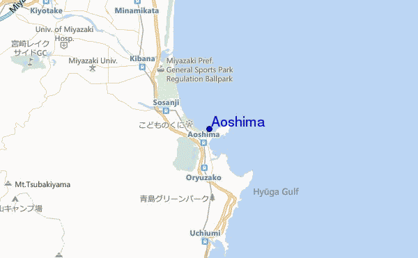 mapa de ubicación de Aoshima
