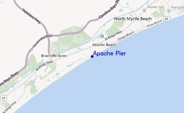 mapa de ubicación de Apache Pier