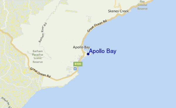 mapa de ubicación de Apollo Bay