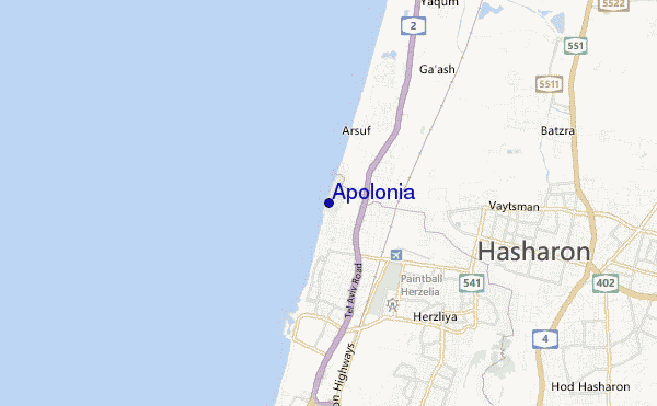 mapa de ubicación de Apolonia