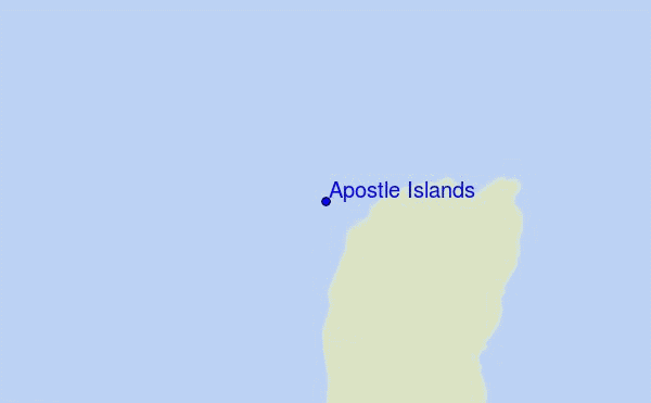 mapa de ubicación de Apostle Islands