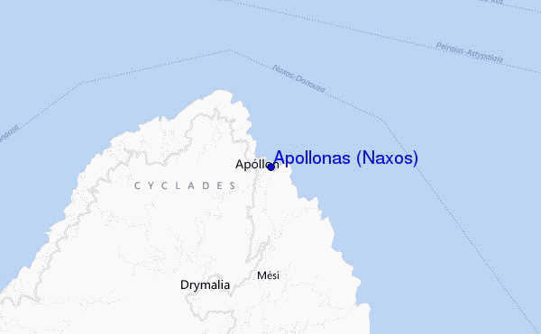 mapa de ubicación de Apollonas (Naxos)