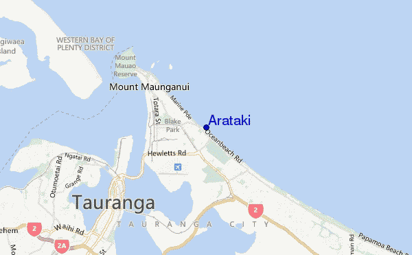 mapa de ubicación de Arataki