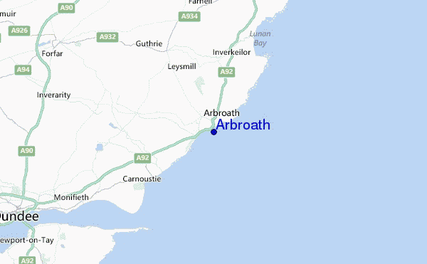 Arbroath Location Map