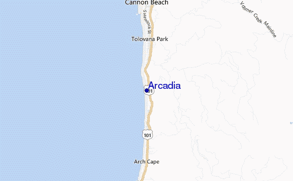 mapa de ubicación de Arcadia