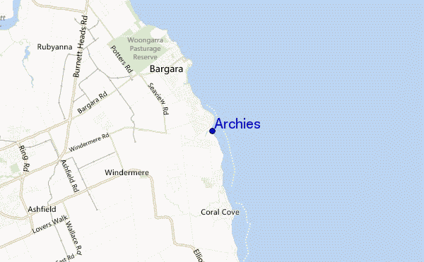 mapa de ubicación de Archies