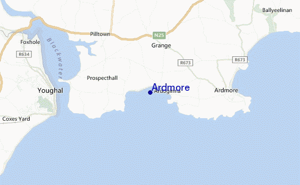 mapa de ubicación de Ardmore