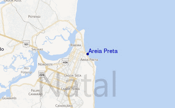 mapa de ubicación de Areia Preta