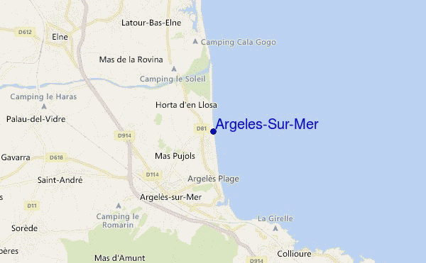mapa de ubicación de Argelès-Sur-Mer