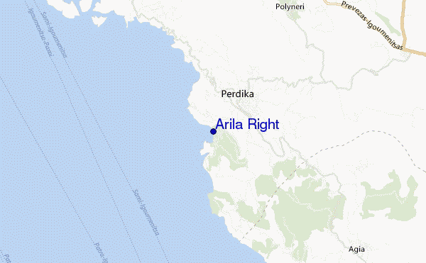 mapa de ubicación de Arila Right
