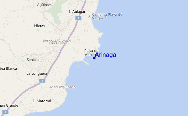mapa de ubicación de Arinaga