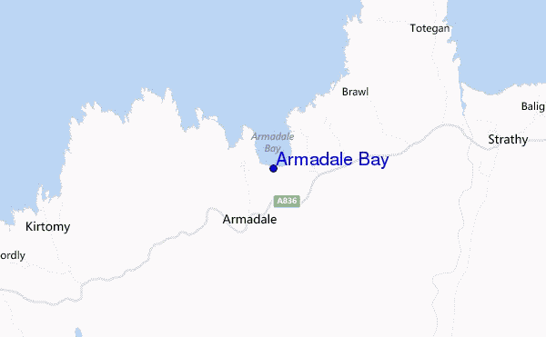 mapa de ubicación de Armadale Bay