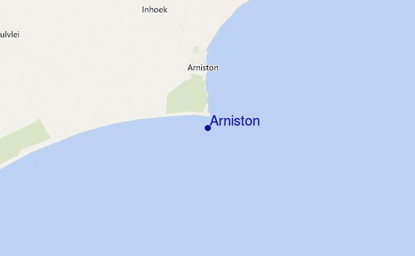 mapa de ubicación de Arniston