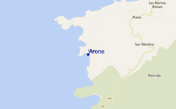 mapa de ubicación de Arone