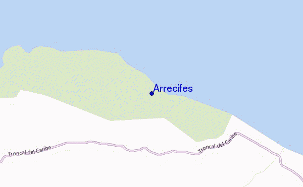 mapa de ubicación de Arrecifes