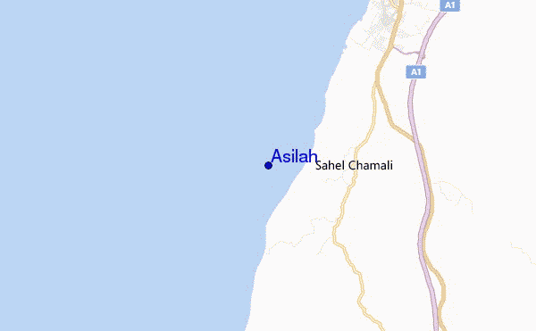 mapa de ubicación de Asilah
