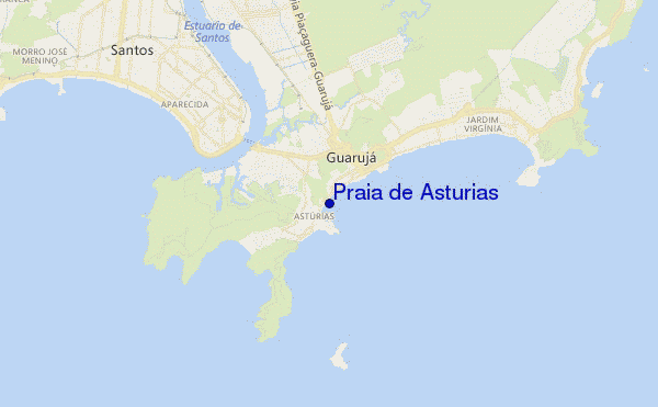 mapa de ubicación de Praia de Asturias