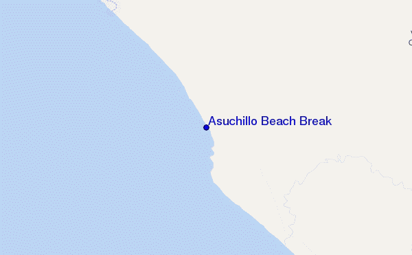 mapa de ubicación de Asuchillo Beach Break