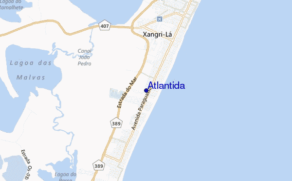 mapa de ubicación de Atlantida