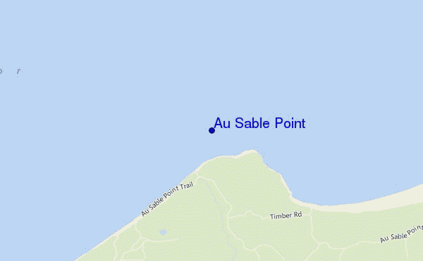 mapa de ubicación de Au Sable Point