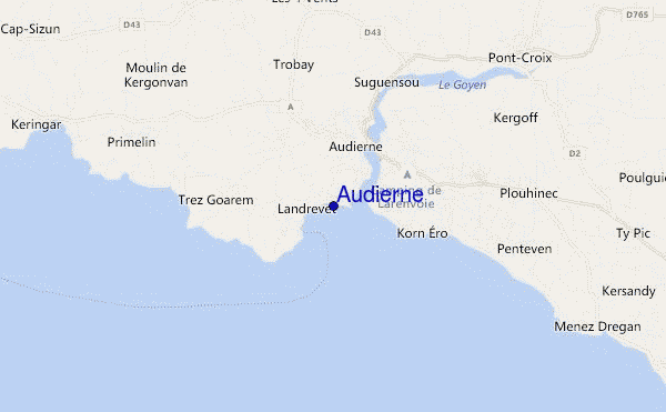 mapa de ubicación de Audierne