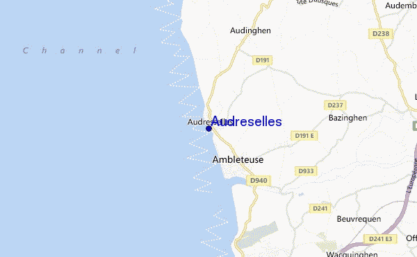 mapa de ubicación de Audreselles