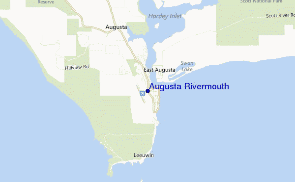 mapa de ubicación de Augusta Rivermouth