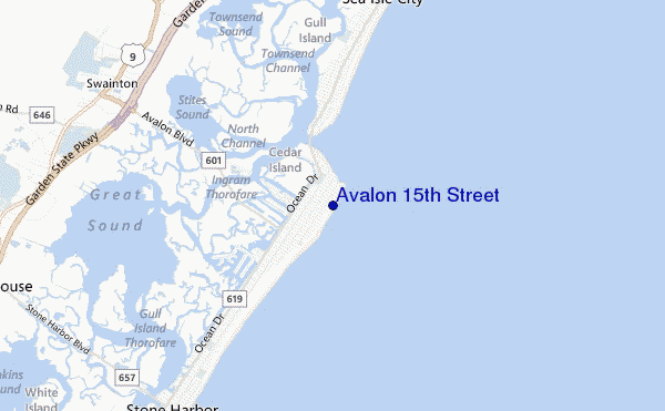 mapa de ubicación de Avalon 15th Street
