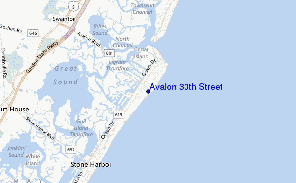 mapa de ubicación de Avalon 30th Street