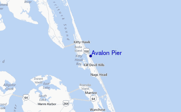 Avalon Pier Location Map
