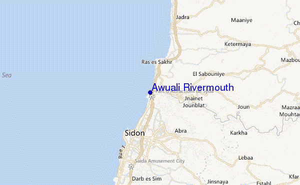 mapa de ubicación de Awuali Rivermouth