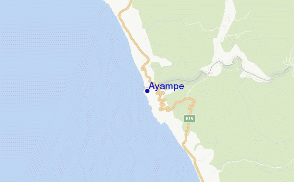 mapa de ubicación de Ayampe