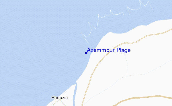 mapa de ubicación de Azemmour Plage