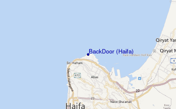 mapa de ubicación de BackDoor (Haifa)