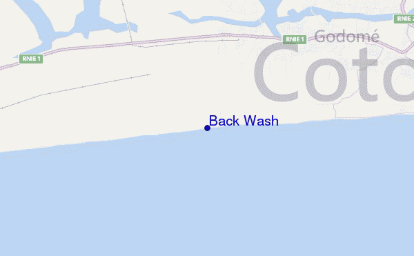 mapa de ubicación de Back Wash