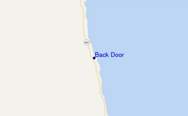 mapa de ubicación de Back Door