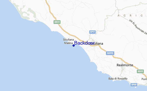 mapa de ubicación de Backdoor