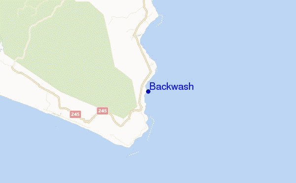 mapa de ubicación de Backwash