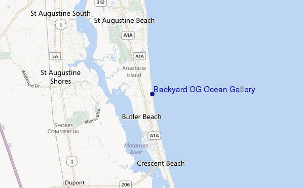 mapa de ubicación de Backyard OG Ocean Gallery