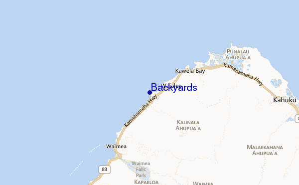 mapa de ubicación de Backyards