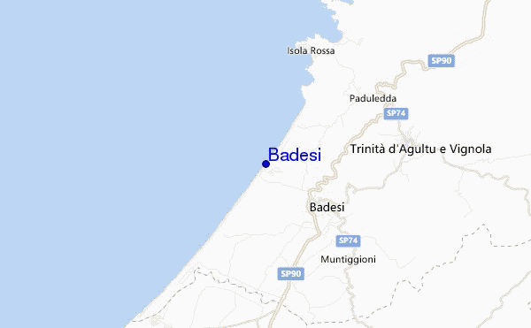 mapa de ubicación de Badesi