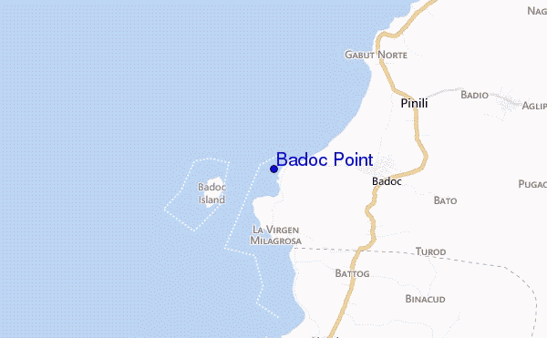 mapa de ubicación de Badoc Point