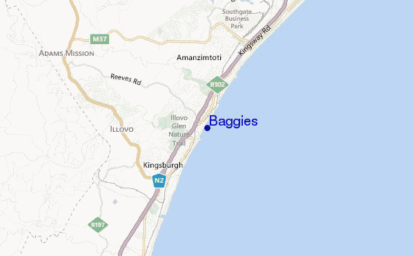 mapa de ubicación de Baggies