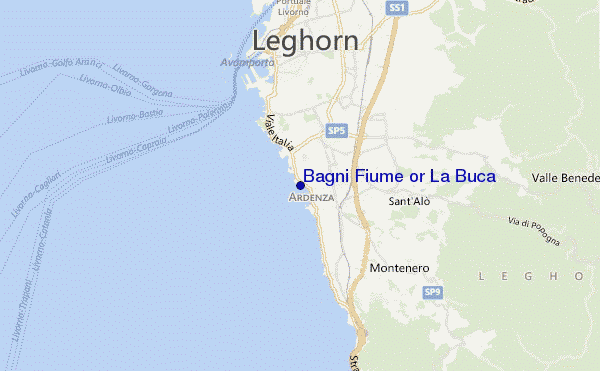 mapa de ubicación de Bagni Fiume or La Buca