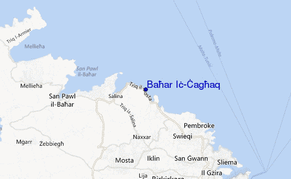 mapa de ubicación de Baħar Iċ-Ċagħaq