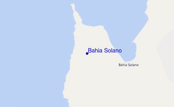 mapa de ubicación de Bahia Solano