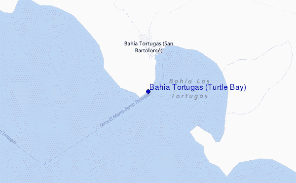 mapa de ubicación de Bahia Tortugas (Turtle Bay)