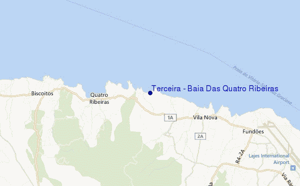 mapa de ubicación de Terceira - Baia Das Quatro Ribeiras